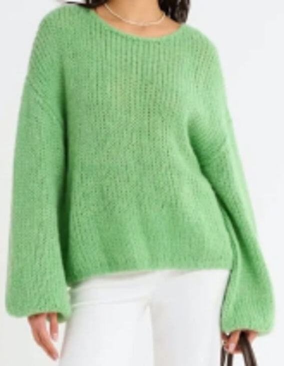 Rumored Sweaters - Rumored Sour Apple Milkshake Mohair Blend Sweater sz M